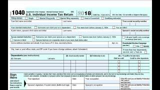 How to fill out the new IRS Form 1040 for 2018 with the new tax law