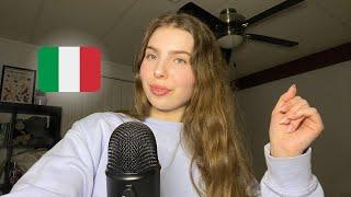 ASMR first time speaking italian  (up close whispers, nails tapping)