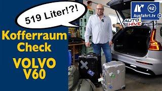 Kofferraum-Check: Volvo V60 2023 - was passt in den Kofferraum? Fahrrad? Leiter? Koffer? Taschen?