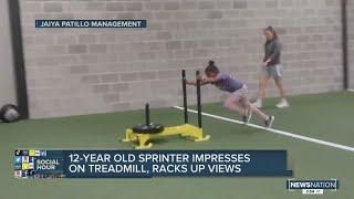 12-year-old sprinter impresses on treadmill, racks up views