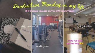 a PRODUCTIVE monday! getting back into my daily routine