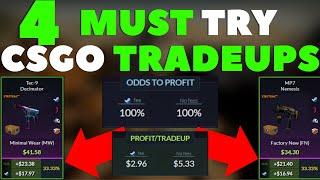 4 MUST TRY CSGO Tradeups! SUPER PROFITABLE And Easy To Do!