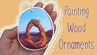 Painting my Family Story on Wood Slices from Grabie \\ Creating Wood Slice Ornaments Using Acrylics