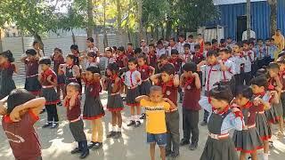 Morning assembly at SMART KIDS ENGLISH ACADEMY, KHARICHALA