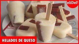 HELADOS DE QUESO CON BOCADILLO CREMOSOS