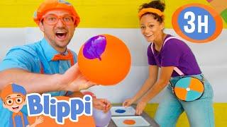 Blippi and Meekah Use BALLOONS To PAINT + More |  Blippi and Meekah Best Friend Adventures