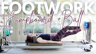 Pilates Reformer FOOTWORK | Jumpboard + Ball LEGS Workout | 10min