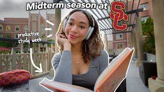 Productive College Week in my Life during Midterms! (USC student, exam study vlog)