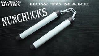 How to make nunchucks from paper. (Origami Streets)