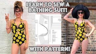 Super Cute Women's Bathing Suit Sew Along With Pattern