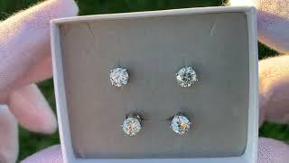 MOISSANITE vs NATURAL DIAMOND Stud Earrings!