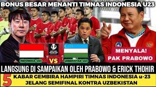 STY LANGSUNG SEMANGAT !Prabowo Bagikan Kabar Gembira untuk timnas indonesia jelang lawan Uzbekistan