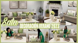 SALA DECORACIÓN VERANO 2023  DECORACIONES VERANO para SALA IDEAS PARA DECORAR EN VERANO 2023