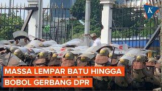 Ricuh, Massa Apdesi Demo soal UU Desa Merusak Gerbang DPR