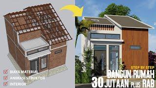 BANGUN RUMAH DENGAN BUDGET 30 JUTA ! TINY HOUSE INDONESIA | ADA RAB DAN ANIMASI INTERIORNYA