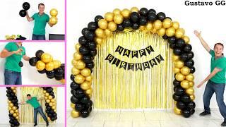 BIRTHDAY decoration ideas at home  how to decorate balloons for birthday  balloon arch tutorial