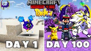 I Survived 100 DAYS as Ultimate Solgaleo POKEMON in HARDCORE Minecraft! अभी मजा आयेगा बिडू ||