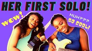 Teaching My Sister Her First Guitar Solo! | Come Learn With Us!