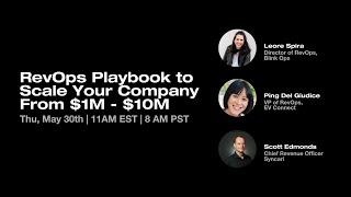 RevOps Playbook to Scale Your Company From $1M - $10M