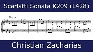 Domenico Scarlatti - Sonata in A major K209 (Christian Zacharias)