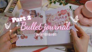 2024 Bullet Journal Setup🩷 | plan with me chill vibes 