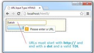 Form Input Type - url: HTML5