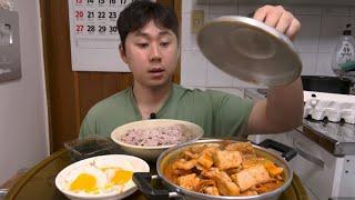 김치찜 대접밥 계란후라이 김 무엇이 더 필요하리... 숟갈로 김치찜 막 퍼먹었습니다 먹방MUKBANG