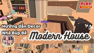 Hướng dẫn decor nhà búp bê hiện đại | Modern House | Play Together