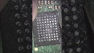 BGA Soldering by hand with no template #electronicsrepair  #ecurepair #soldering #rework #shorts