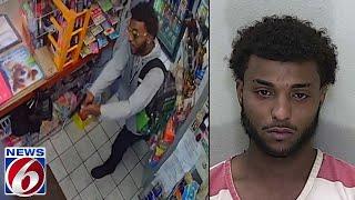 Video shows arrest after shop robbed at gunpoint in Ocala