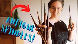 Spinning like a medieval spinster with some ANTIQUE (French and Eastern-European) hand spindles!