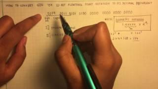 IEEE 754 Floating Point Representation to its Decimal Equivalent