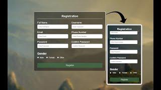 Responsive Registration Form in HTML and CSS