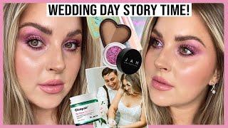 chit chat GRWM!  my WEDDING DAY story time & the making of my dress! 