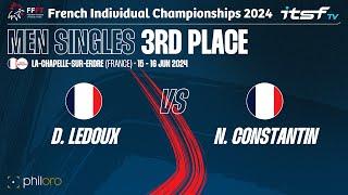 Ledoux vs Constantin - 3rd Place - FFFT Individual Championships 2024 Men Singles