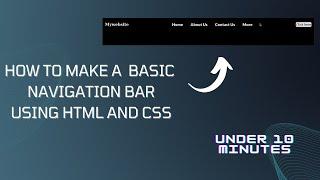 Make a basic navigation bar using HTML and CSS | Tech protocol | Under 10 minutes | For beginners