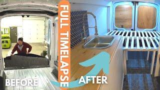 Van Build Timelapse- Full Van Build (DIY Low budget camper van conversion)