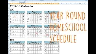 Year Round Homeschool Schedule