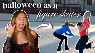 a day in my life as a figure skater but it's halloween | halloween skating vlog