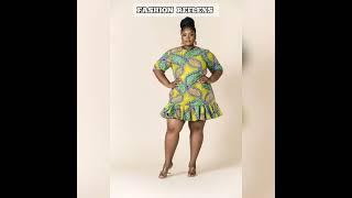 Ankara Short Gown For Plus Size Ladies