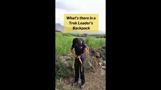 What's There In A Trek Leader's Backpack #indiahikes #shorts #trekking