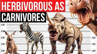 If Herbivores Animals were Carnivores | Rhino, Giraffe, Horse