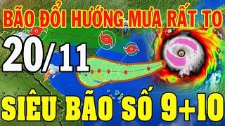 Tin bão mới nhất | Dự báo thời tiết hôm nay và ngày mai 20/11/2024 | dự báo thời tiết 3 ngày tới