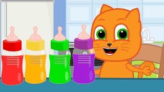 Cats Family en Français - Jus de Fruits Arc-en-ciel en Bouteilles Dessin Animé 2020 en Français