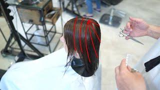 HOW TO CUT QUICK LAYERS, layered haircut for medium hair - NIKITOCHKIN