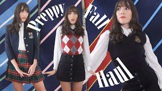 HUGE FALL HAUL: I Bought All The Preppy Clothes At The Thrift Store!  | Carolina Pinglo