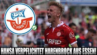 TRANSFER VOM LIGAKONKURRENTEN: Hansa Rostock holt Cedric Harenbrock aus Essen