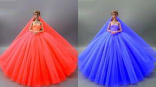 Cómo hacer Ropa para Barbies | Vestidos para Muñecas | Barbie Crafts Es