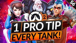 1 SECRET TIP Every Tank Hero (Top 500 TANKING TRICKS!) - Overwatch 2 Guide