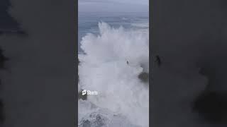 Crazy highline in Nazare  #shorts